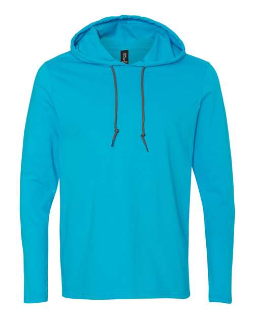 Unisex Softstyle Lightweight Hooded Long Sleeve T-Shirt