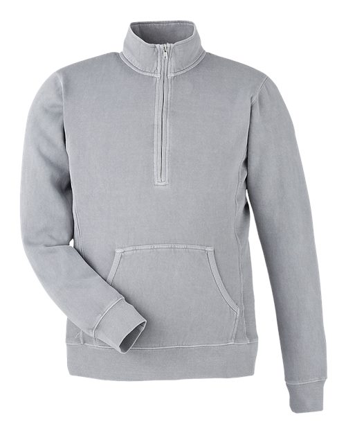 Unisex Pigment-Dyed Fleece Quarter-Zip Pullover