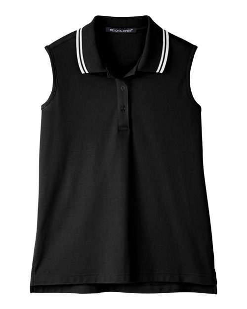 Women's CrownLux Performance Plaited Tipped Sleeveless Polo