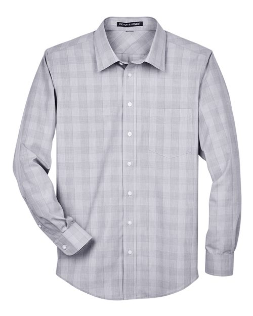 Men's Crown Collection Glen Plaid Woven Dress Shirt