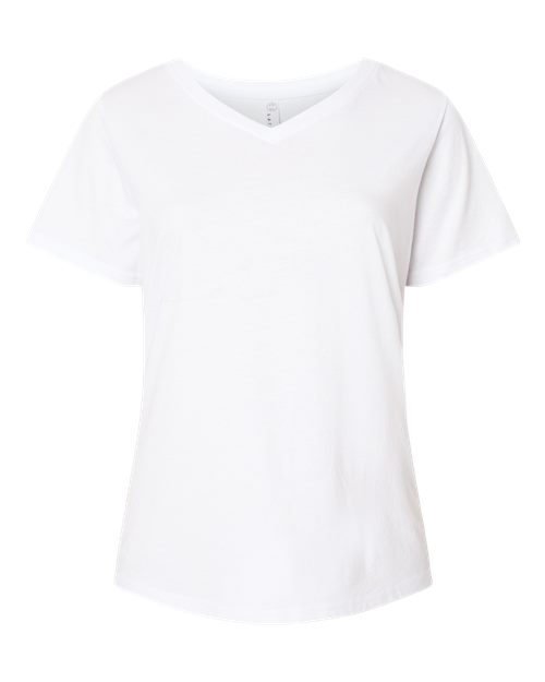 Women's Curvy Collection Fine Jersey V-Neck Tee