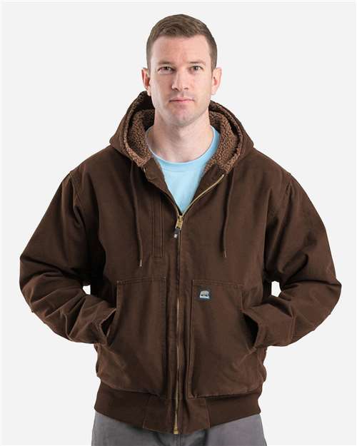 Men's Highland Flex180 Washed Duck Hooded Work Jacket