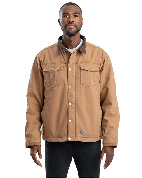 Men's Vintage Washed Sherpa-Lined Work Jacket