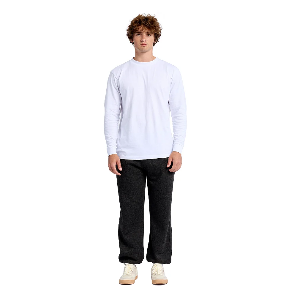 The Reserve Collection 104 Adult Essential Sweatpants Black front view for custom printing